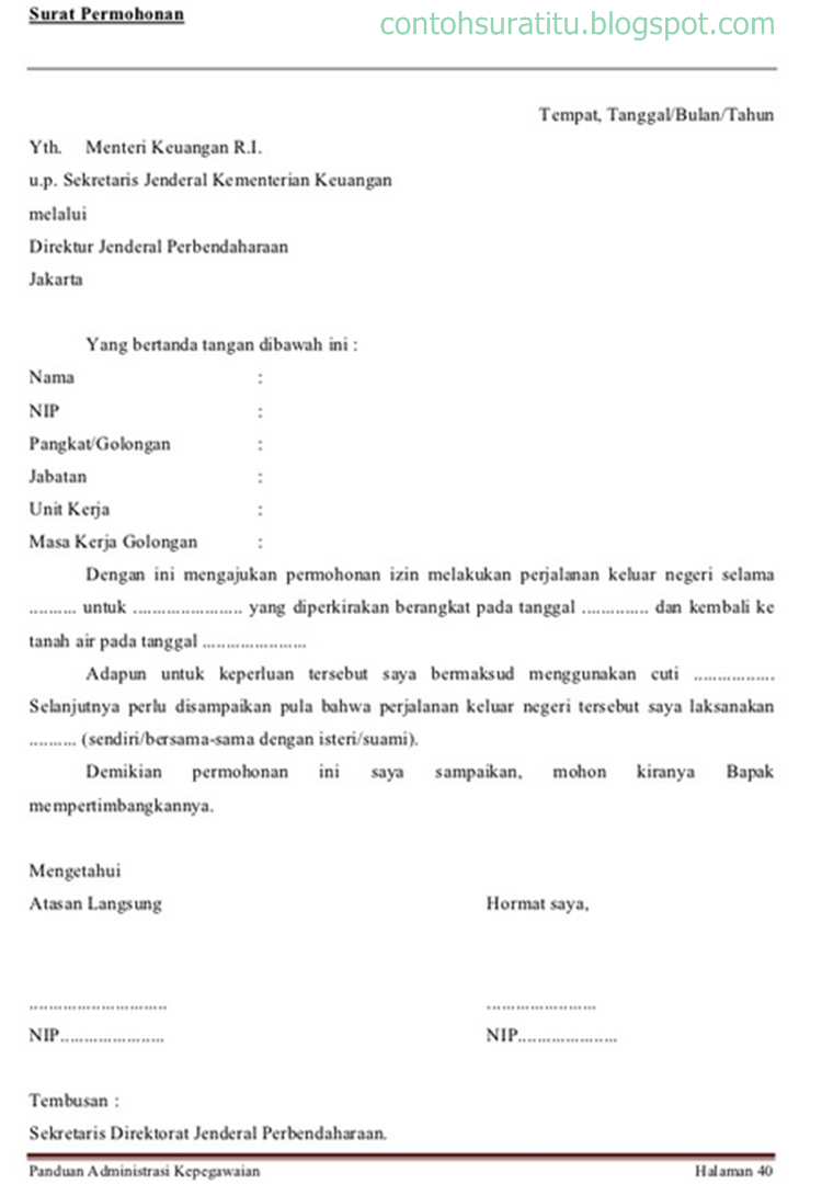 Contoh Surat Cuti Umroh yang Benar