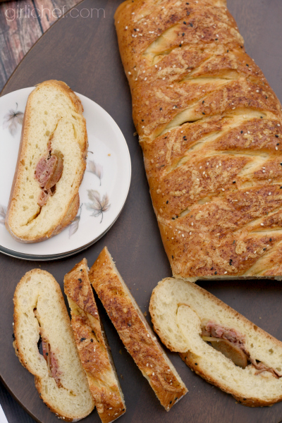 Havarti Ham Apple Braid #bread | allroadsleadtothe.kitchen