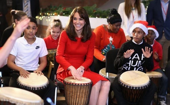 Catherine, Duchess of Cambridge attends the Anna Freud Centre Family School Christmas Party at Anna Freud Centre