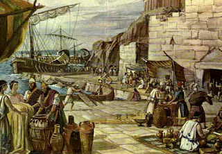 La presencia de los fenicios y Cartago en la ciudad para beneficiarse de su ubicación marítima