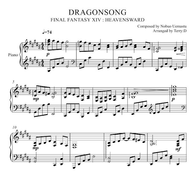 Final Fantasy XIV DRAGONSONG (드래곤송) piano cover by TerryD ( FFXIV