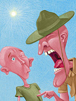 Drill Sergeant Cartoon with Article