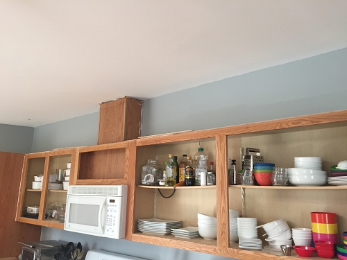 wasted space above the cabinets