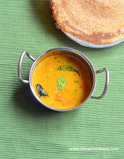 Instant sambar without dal 