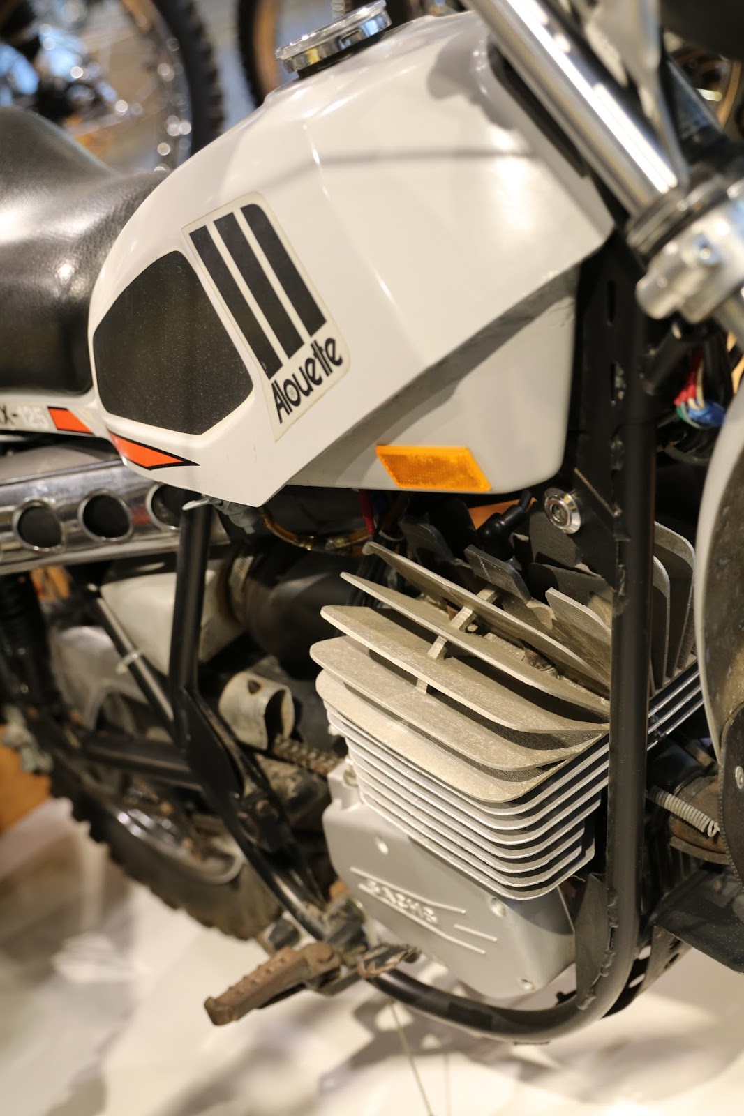 OldMotoDude 1974 Alouette AX125 on display at the Barber Vintage