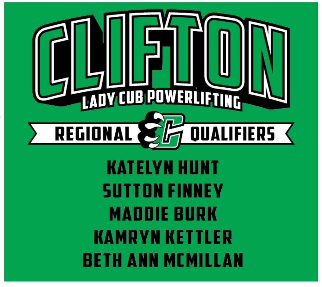 Clifton Athletic Booster Club GIRLS POWERLIFTING REGIONAL SHIRTS