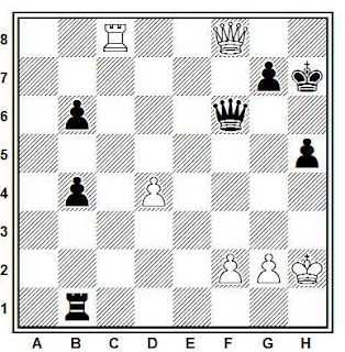 Estudio artístico de ajedrez compuesto por G. Bernhardt (1952)