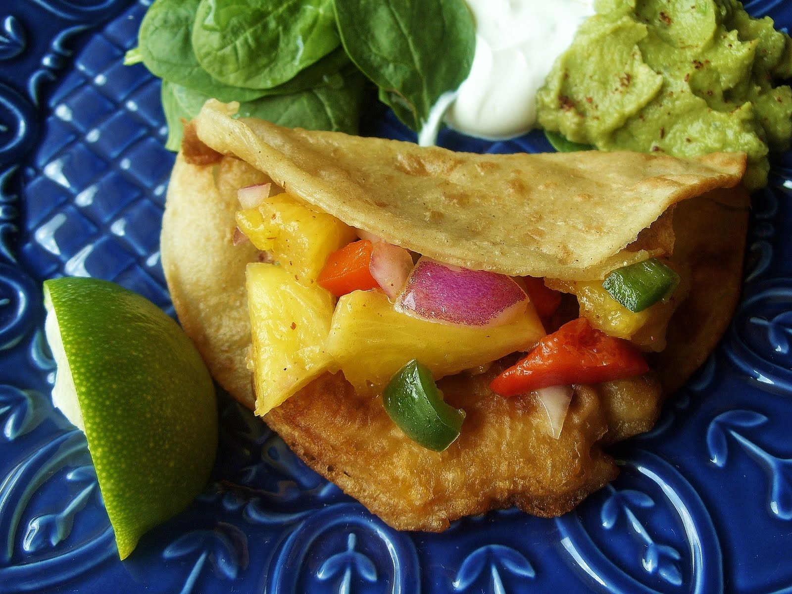 Sage Trifle Fish Tacos with Pineapple Mango Salsa