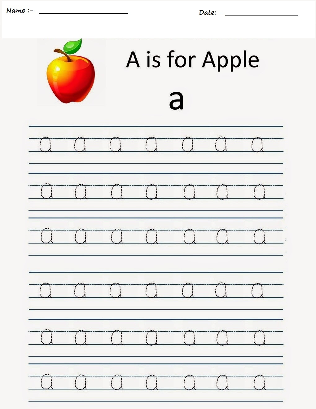 Small English Alphabet Tracing Worksheets