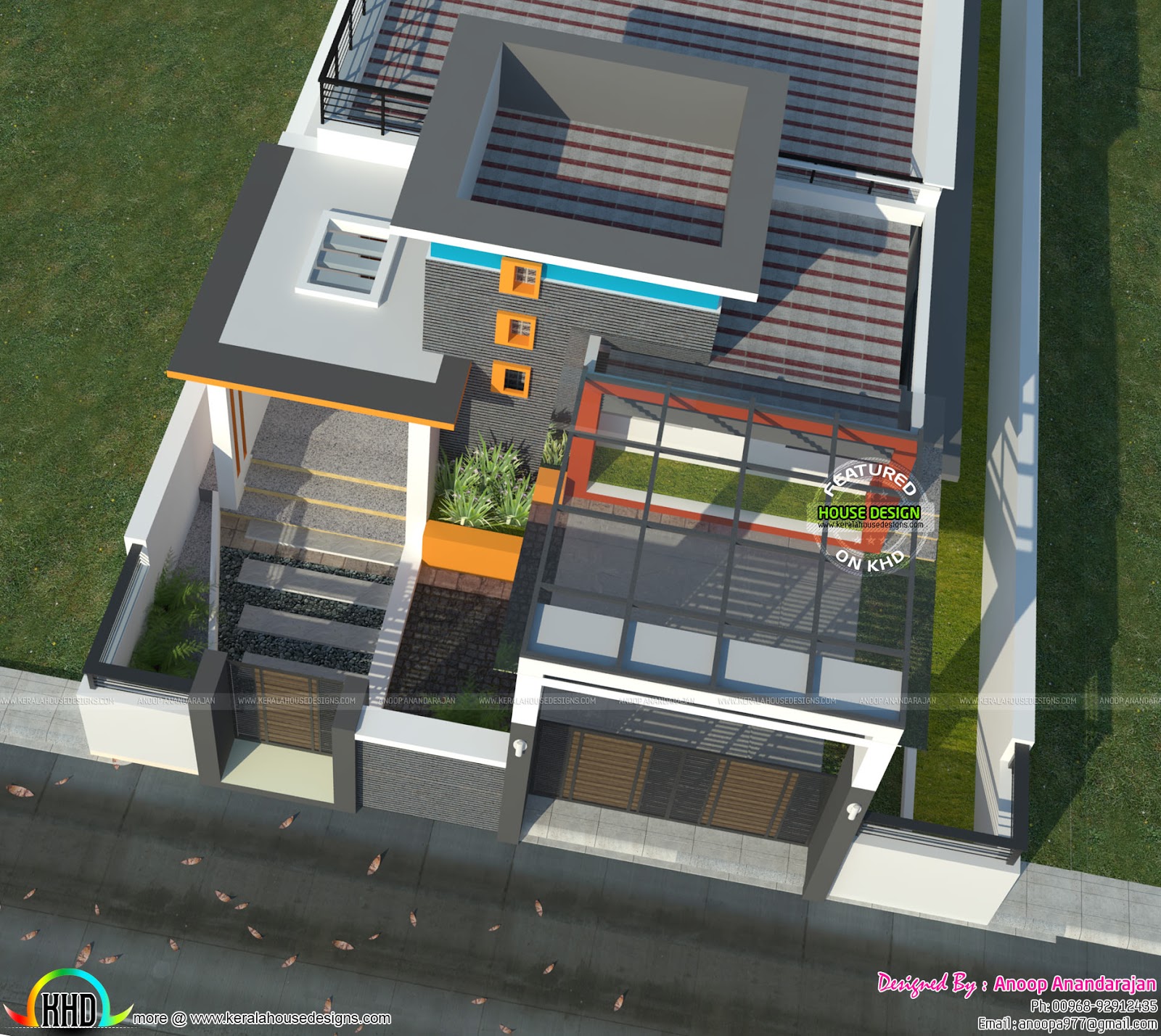 800 sq-ft home with blueprint - Kerala home design and floor plans