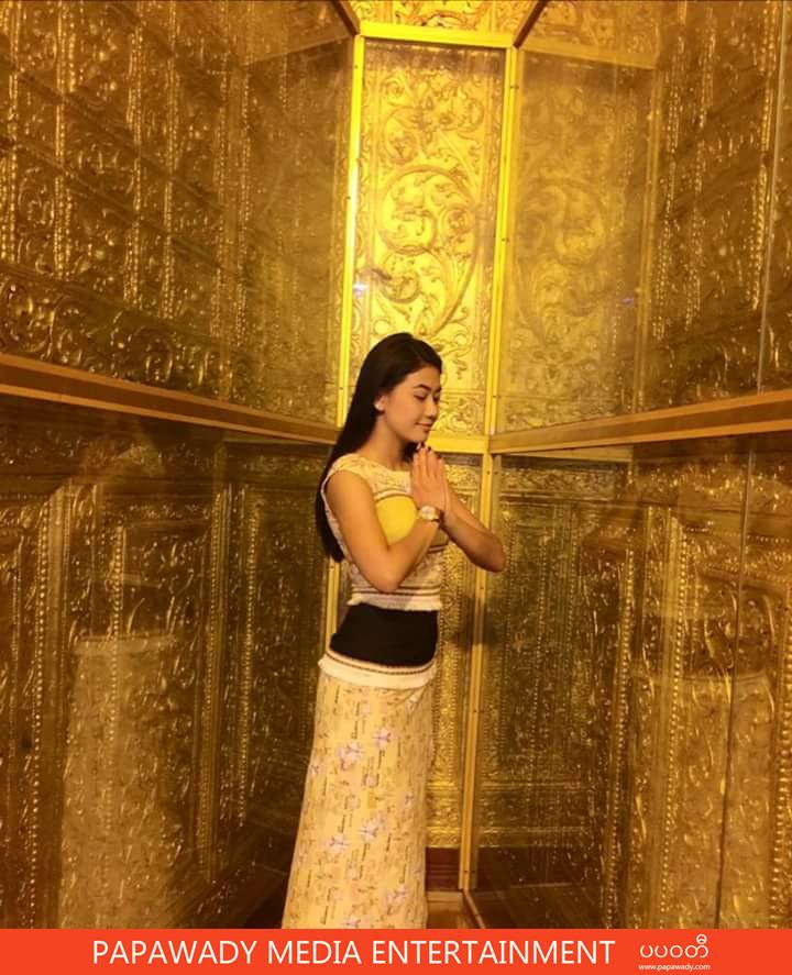 Thinzar Wint Kyaw Wears Beautiful Myanmar Dress
