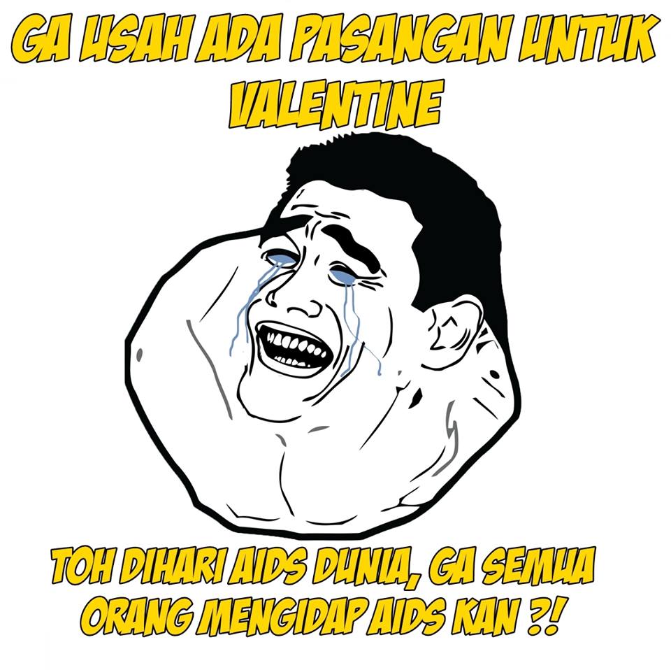 Meme Lucu Valentine Jomblo Stok Gambar Lucu