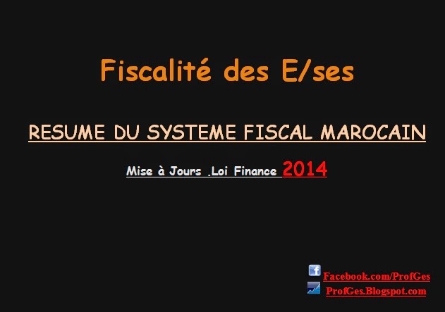 resume de systeme fiscal   mise  u00e0 jour l f 2014
