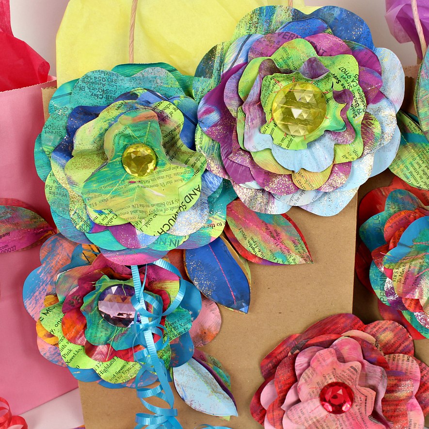 Mark Montano Newspaper Flowers DIY