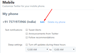 How to change Phone Number in Twitter Account 