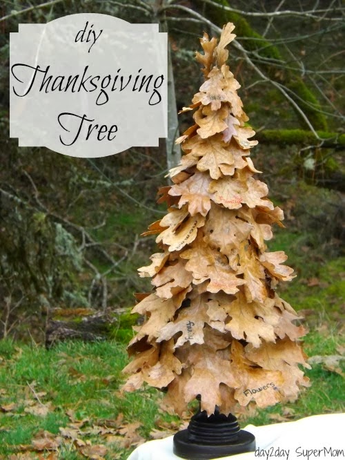 how to make a Thankful tree with real leaves