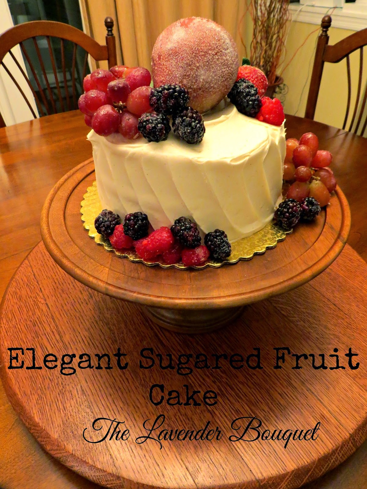 The Lavender Bouquet ELEGANT "SUGARED FRUIT" CAKE