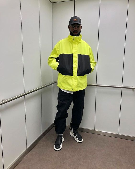 jaqueta neon masculina