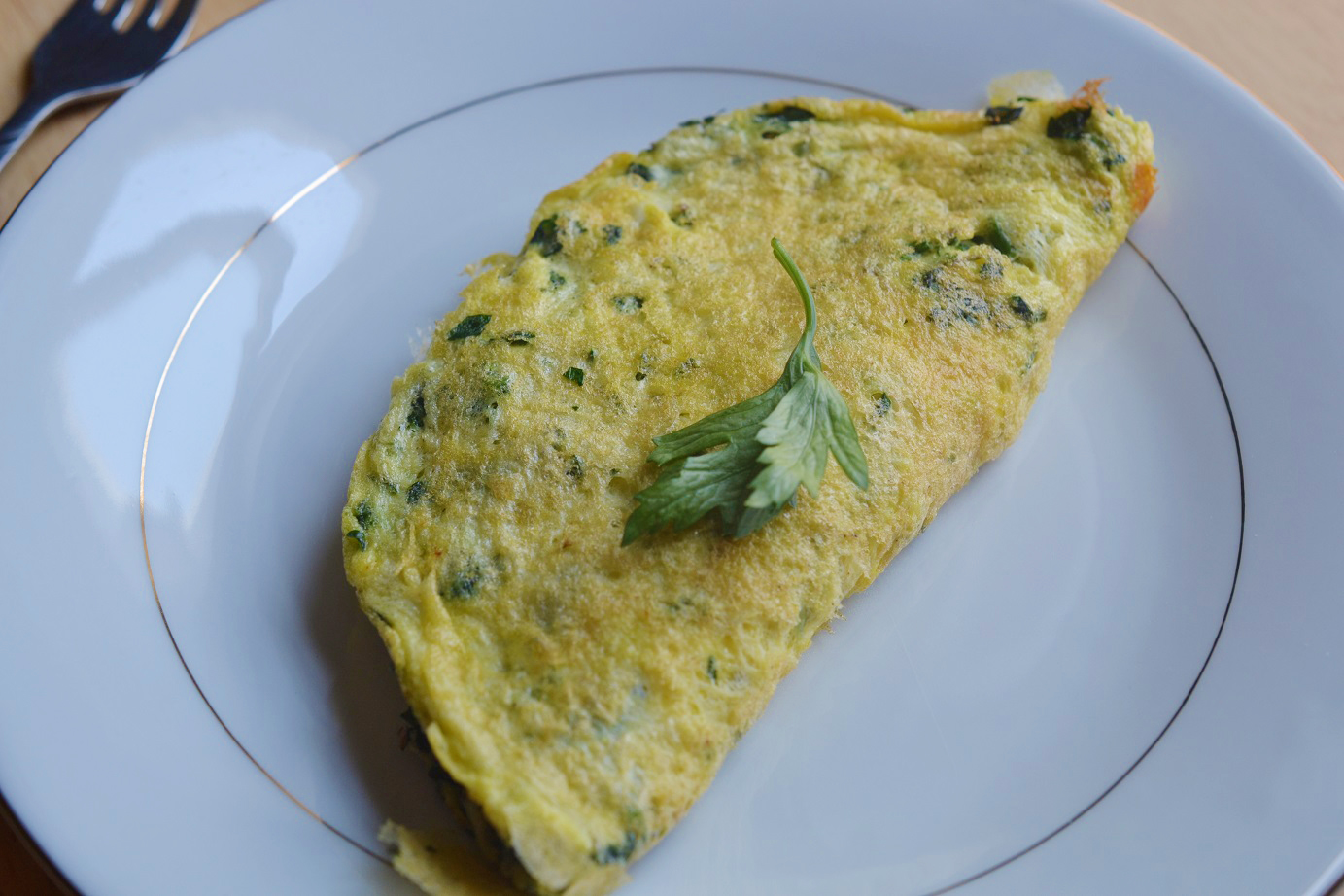 Greedy Girl Parsley soufflé omelette