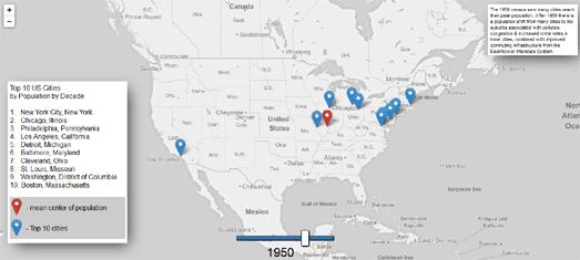 løg Adskillelse alligevel Maps Mania: The Biggest U.S. Cities by Decade