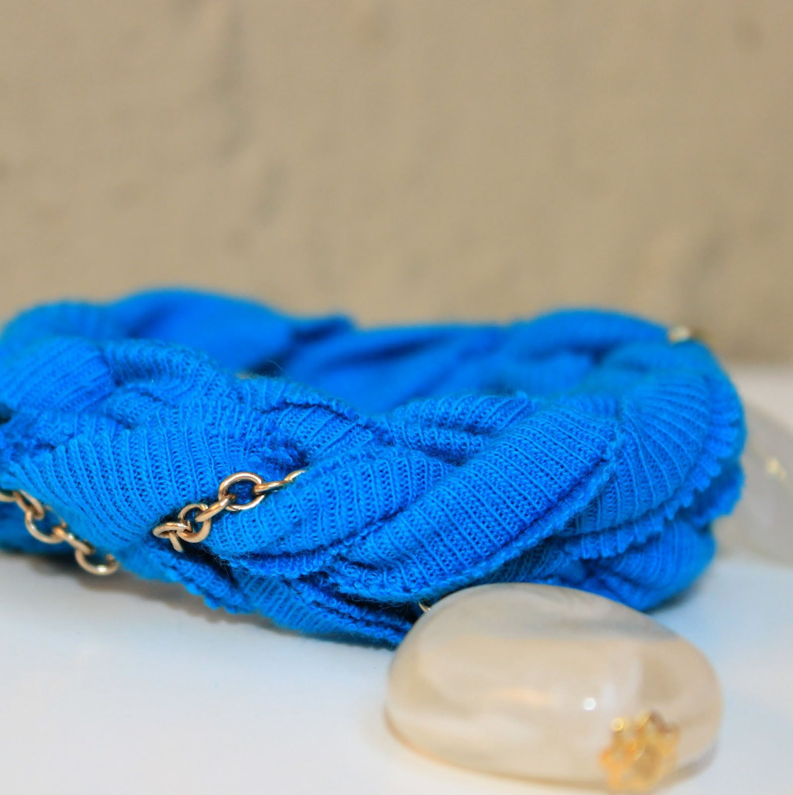 Knit scraps bracelet