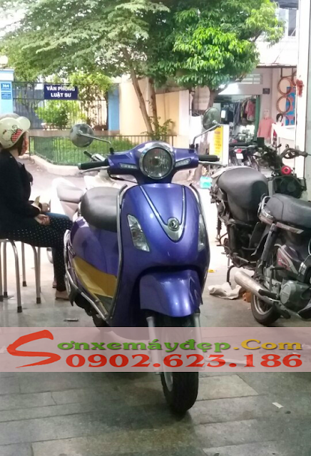 Sơn xe Attila Elizabeth màu tím xanh (tím khoai môn) Sơn xe Attila Elizabeth màu tím xanh (tím khoai môn)