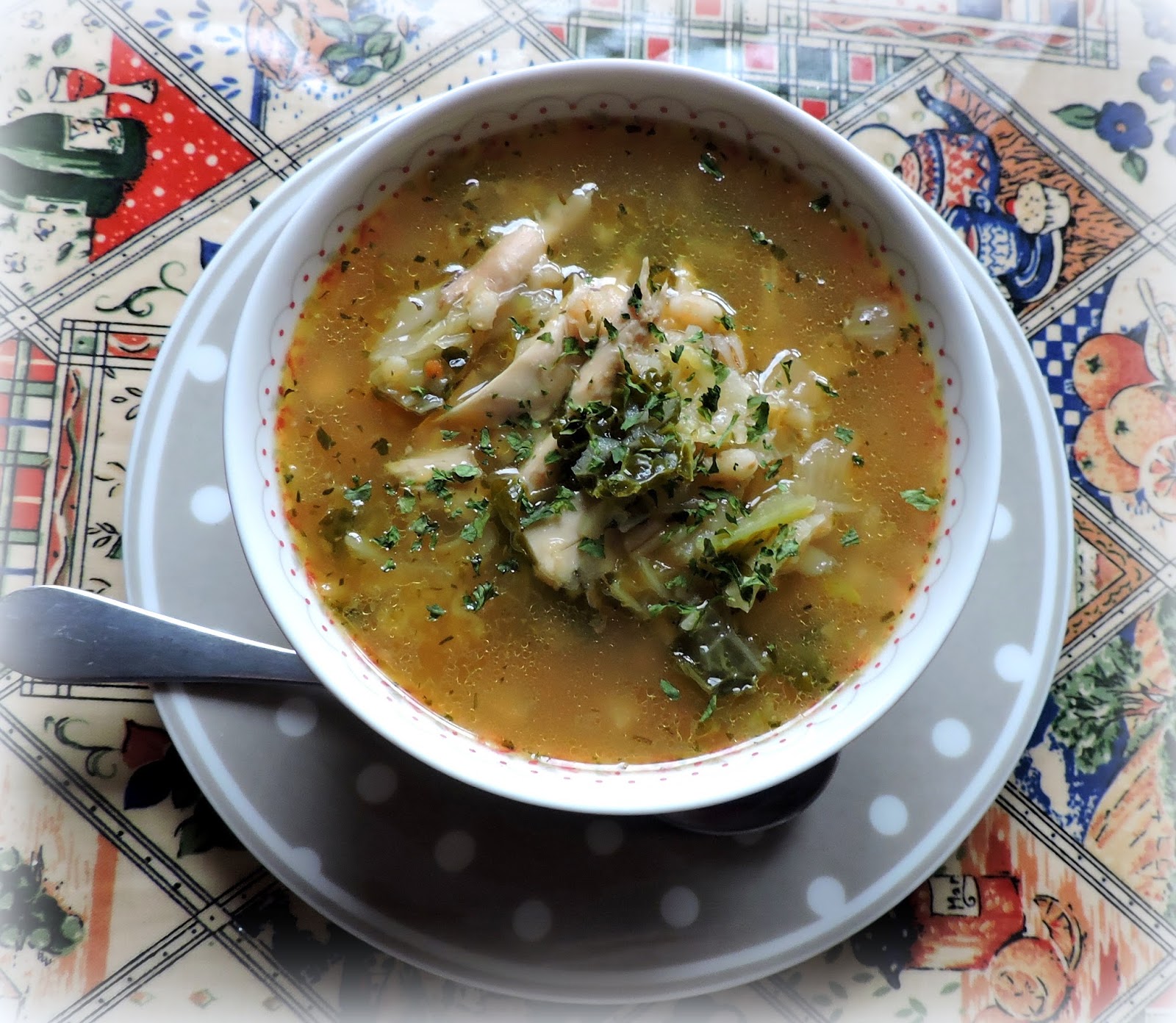 Roast Chicken Soup with Barley, Parsnips & Cabbage The English Kitchen