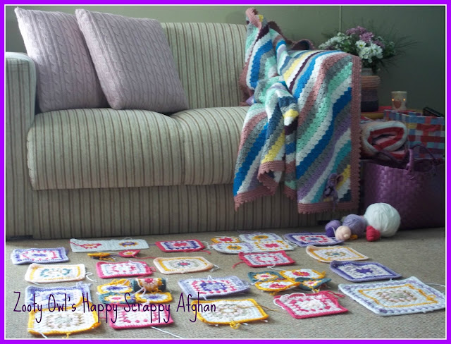 Granny Squares Scrap Afghan Granny Squares Scrap Afgan