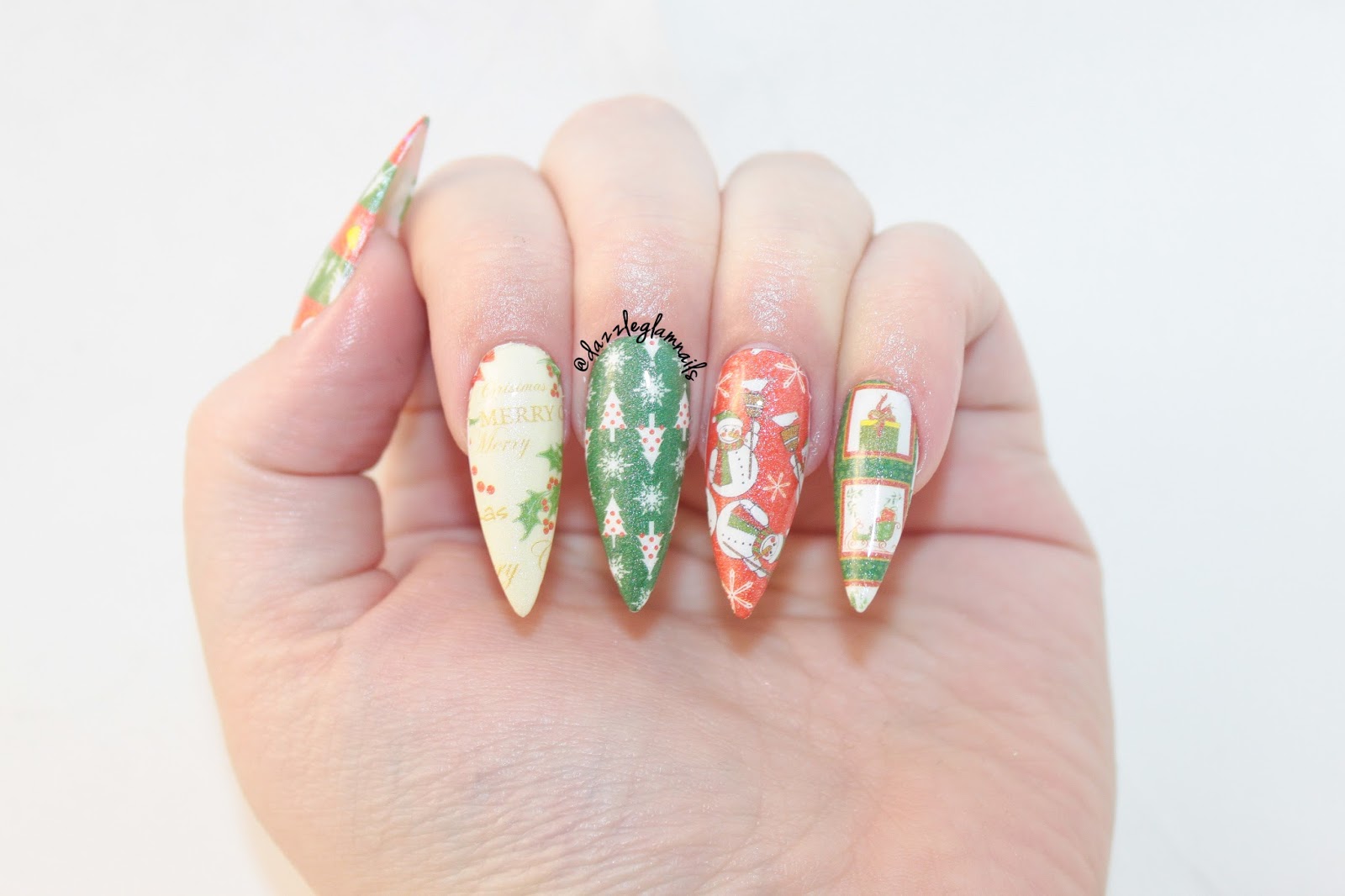 Dazzle Glam Nails Nail Art Blog Christmas Wrapping Paper Nails