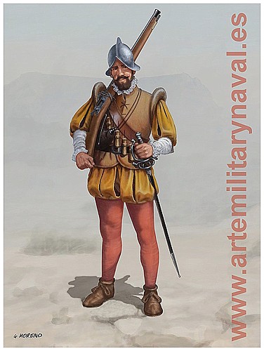 Pintura Militar y Naval Arcabucero