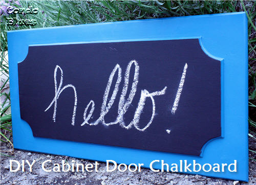 DIY Cabinet Door Chalkboard
