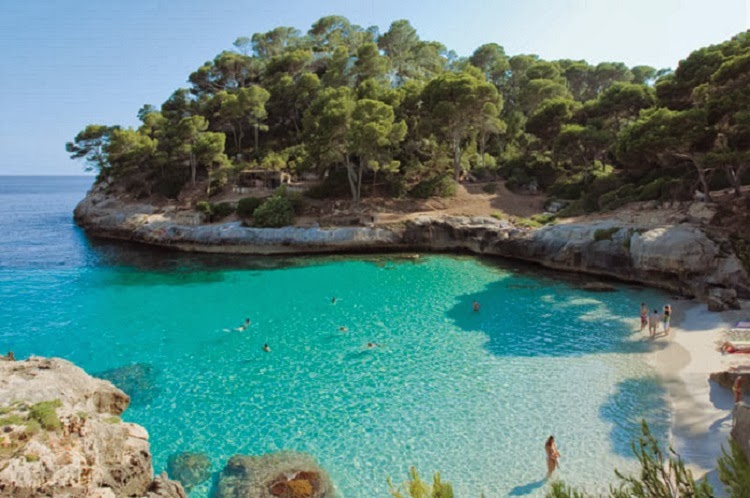 The Spanish Island Of Menorca With The Jewel-Coloured Waters