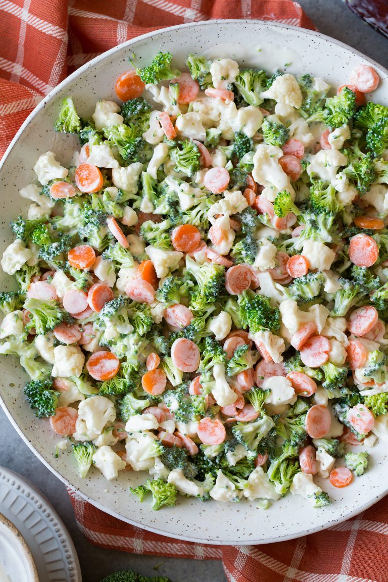 Broccoli Carrot and Cauliflower Coleslaw Salad Delicious Recipes