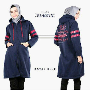 Sweater Hoodie Zipper HiJacket Royal Blue