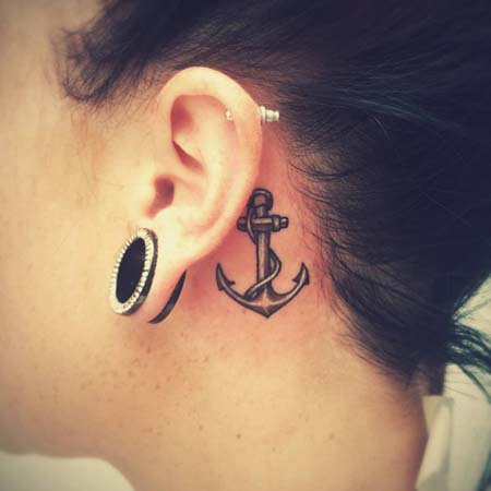 Tatuagens femininas atrás das orelhas Tatuagens femininas atrás das orelhas