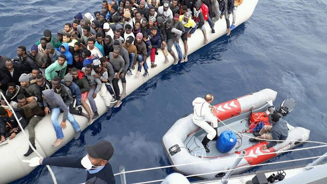 Photos: 475 illegal migrants including Nigerians en route to EU intercepted by Libyan Coast Guard