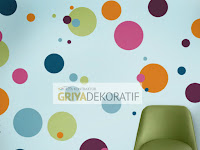 Cat Motif Polkadots Hias Dinding Cat Motif Polkadots Hias Dinding
