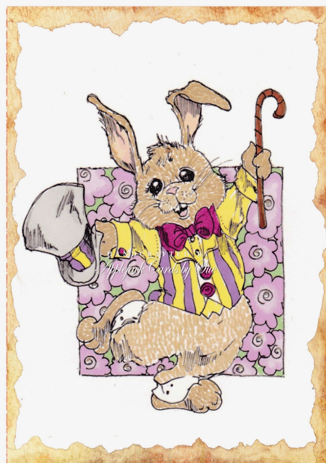 applejack cards by sue Easter Bunny