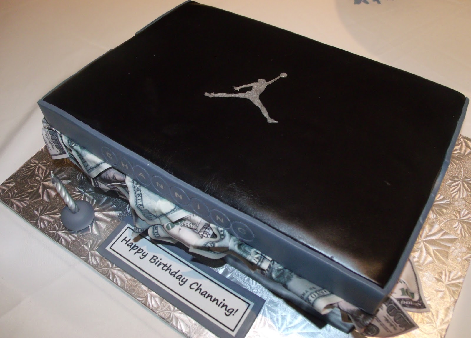 made FRESH daily Air Channing/ Air Jordan Shoe Box Cake!