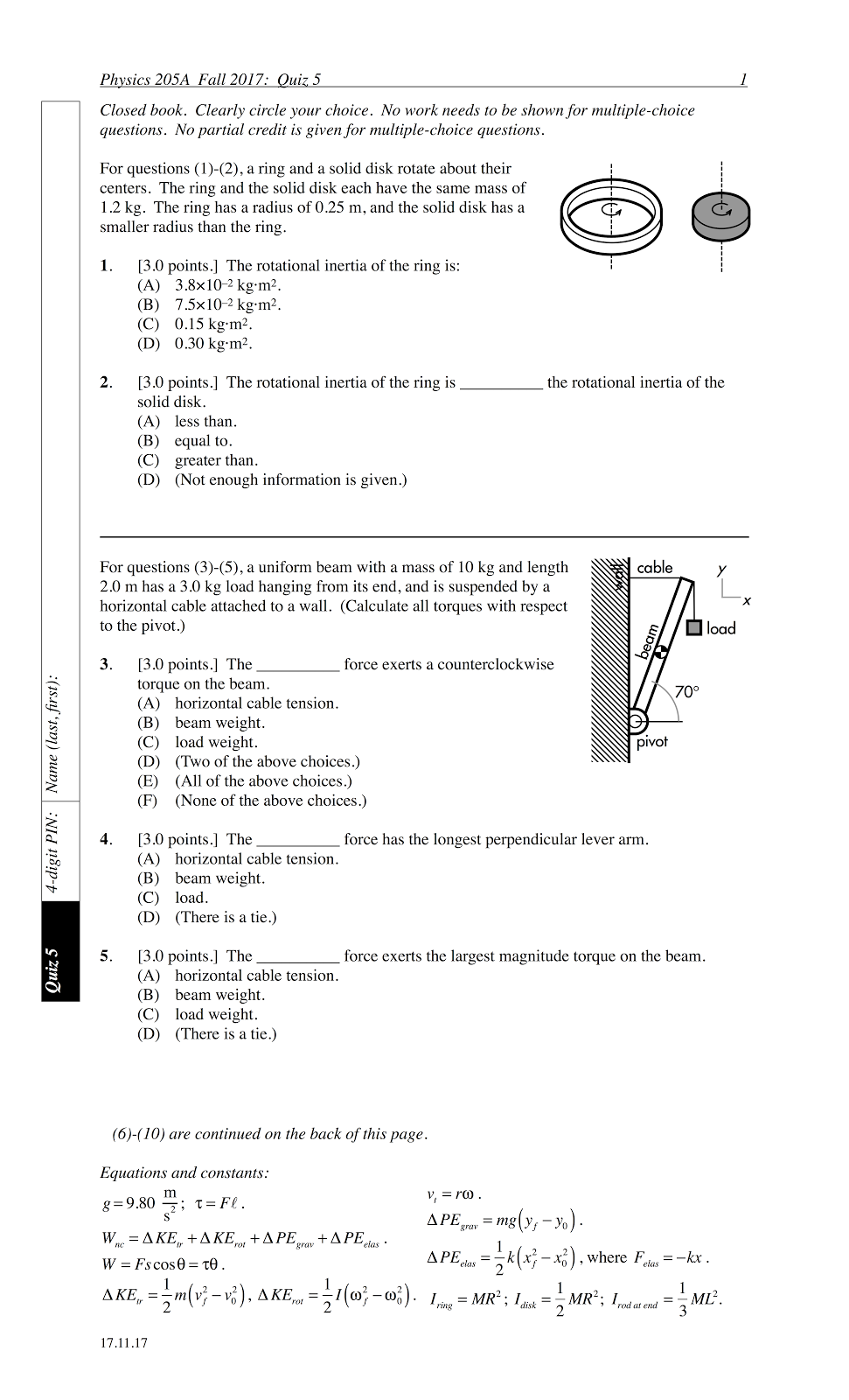 Pdog's blog boring but important Physics quiz archive rotations