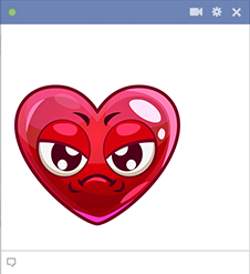 Annoyed Heart Emoticon