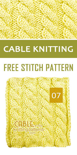 Cable Knitting Free Stitch Pattern 07 Cable Knitting Free Stitch Pattern 07