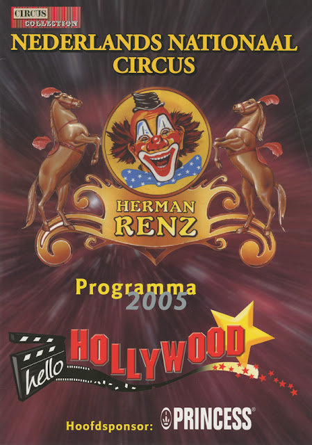 programme papier du cirque Helman Renz dirigé par le nain Milko
