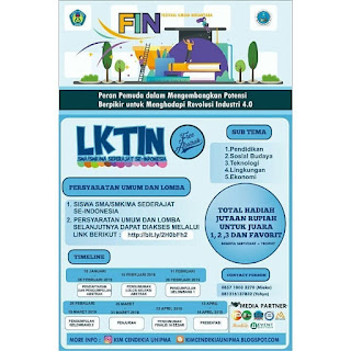 Lomba Festival Ilmiah Nasional (FIN) 2019 SMA Sederajat lomba