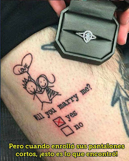 La propuesta de matrimonio con tatuajes más original