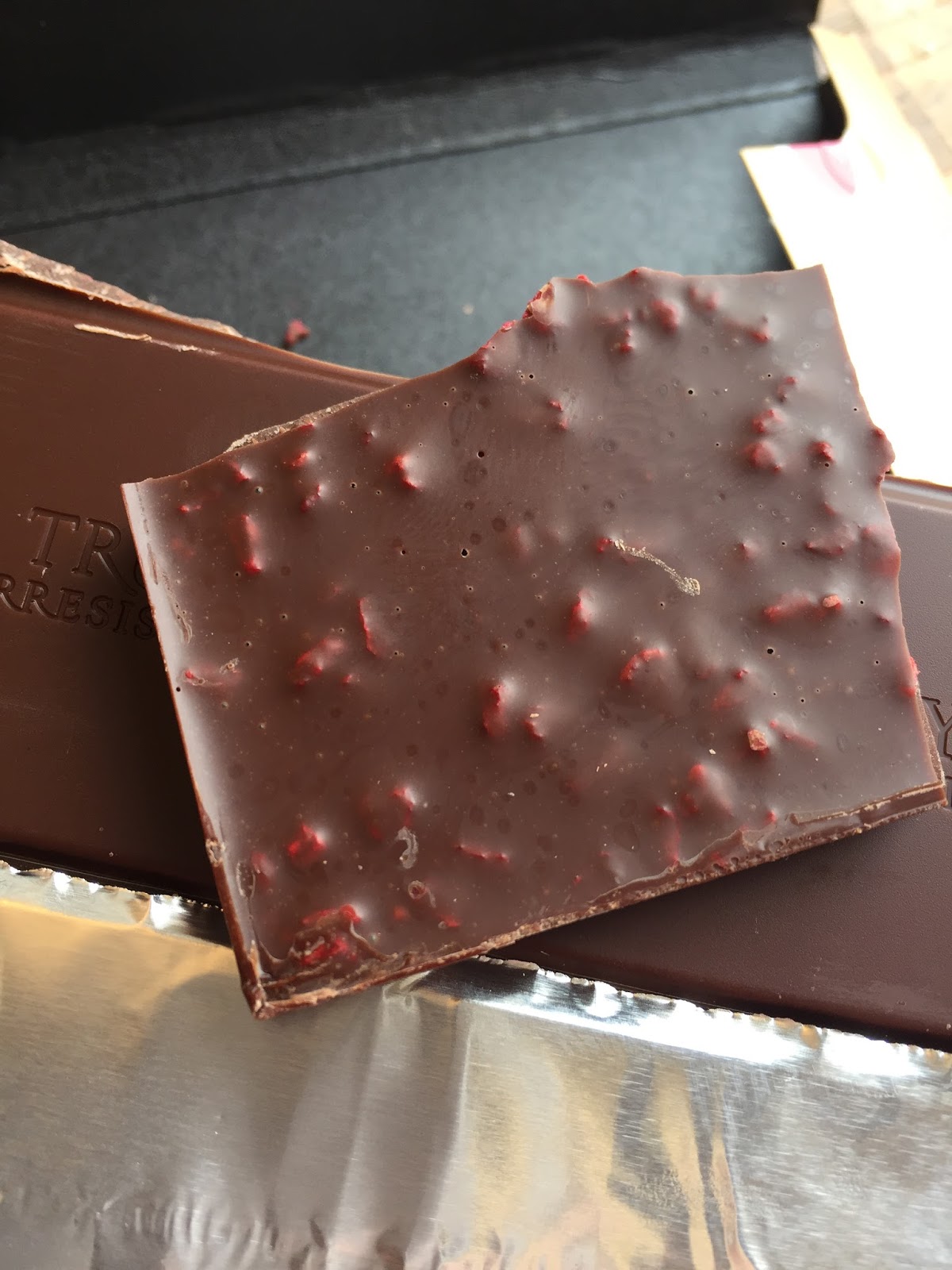 Co Op Truly Irresistible Dark Chocolate with Raspberry