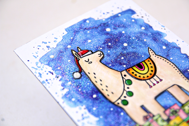 Pinkfresh Studio Festive Llama Stamp Set | Erum Tasneem | @pr0digy0