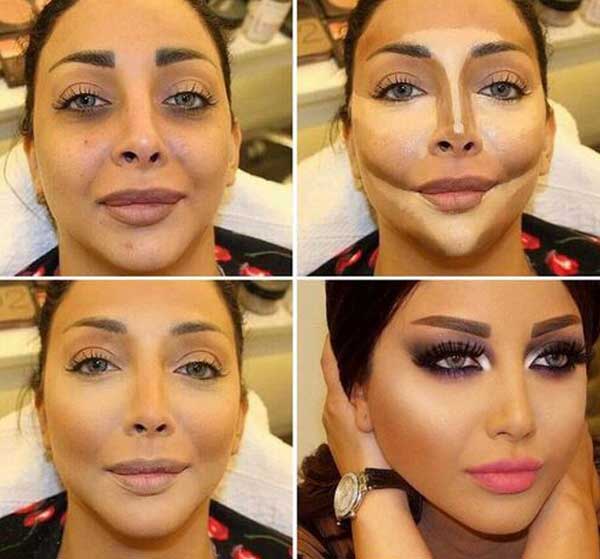 Maquillaje para adelgazar la cara antes y despues de perder Maquillaje para adelgazar la cara antes y despues de perder