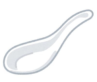 レンゲのイラスト（スプーン）