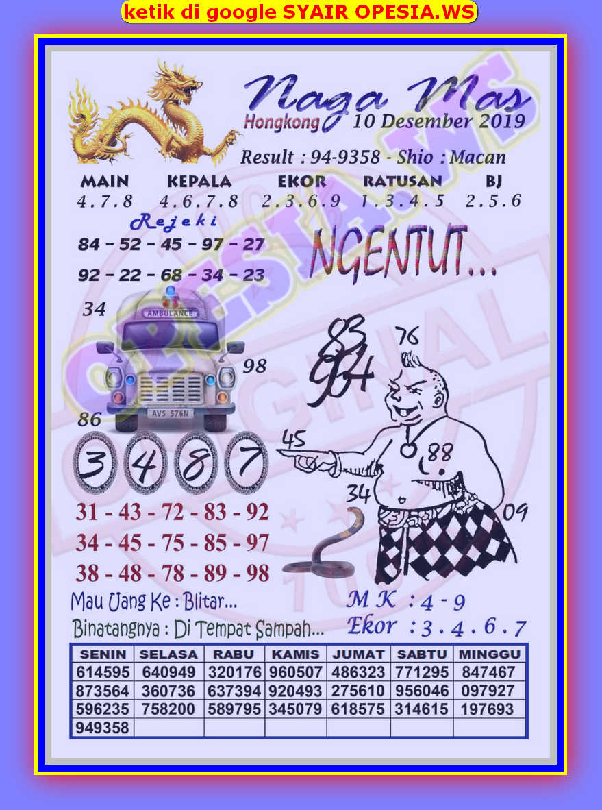 1 New Message Kode Syair Hongkong 10 Desember 2019 Forum Syair Togel Hongkong Singapura Sydney